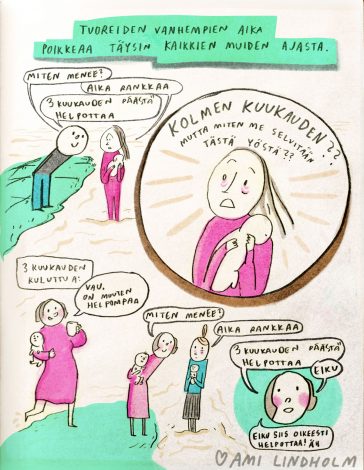 Vauvakirja kuvitus - Tuoreiven vanhempien aika
