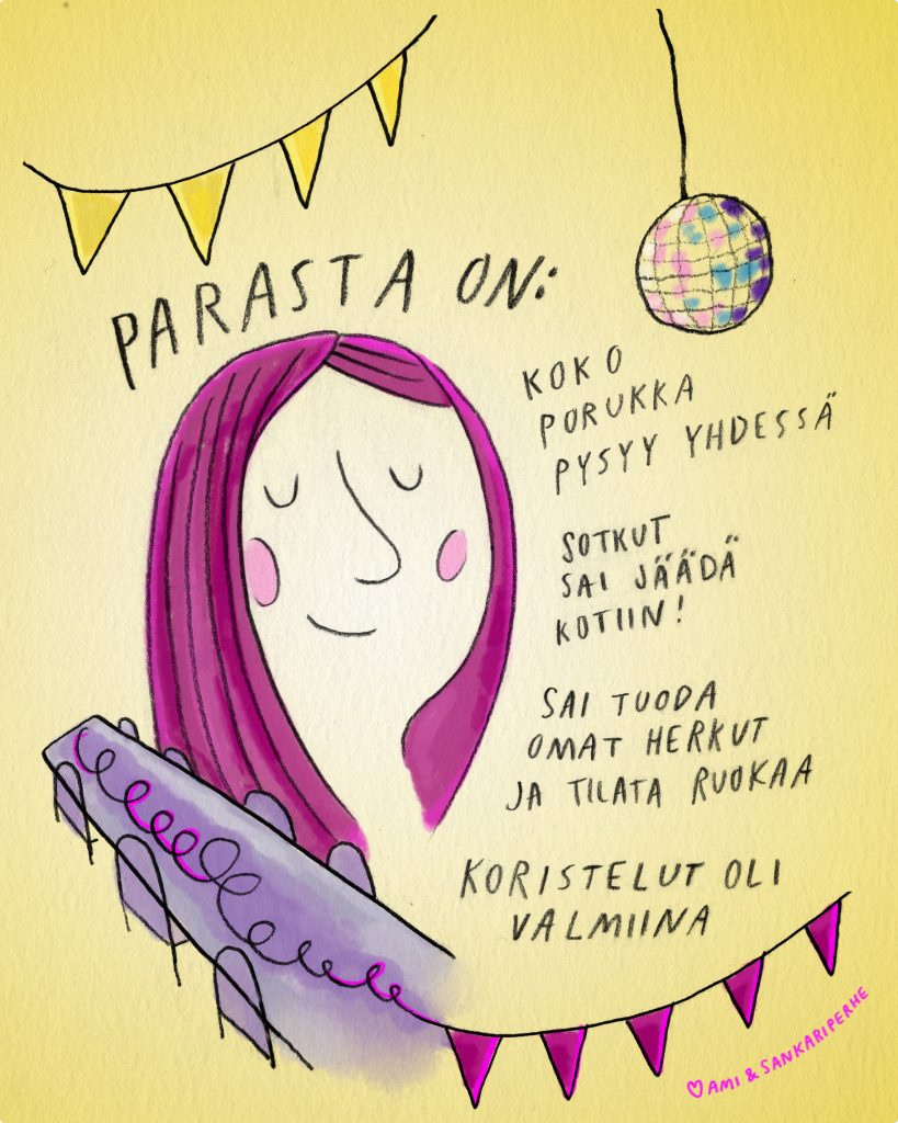 Oivalluskuvitus Synttärisoppi Tikkurila